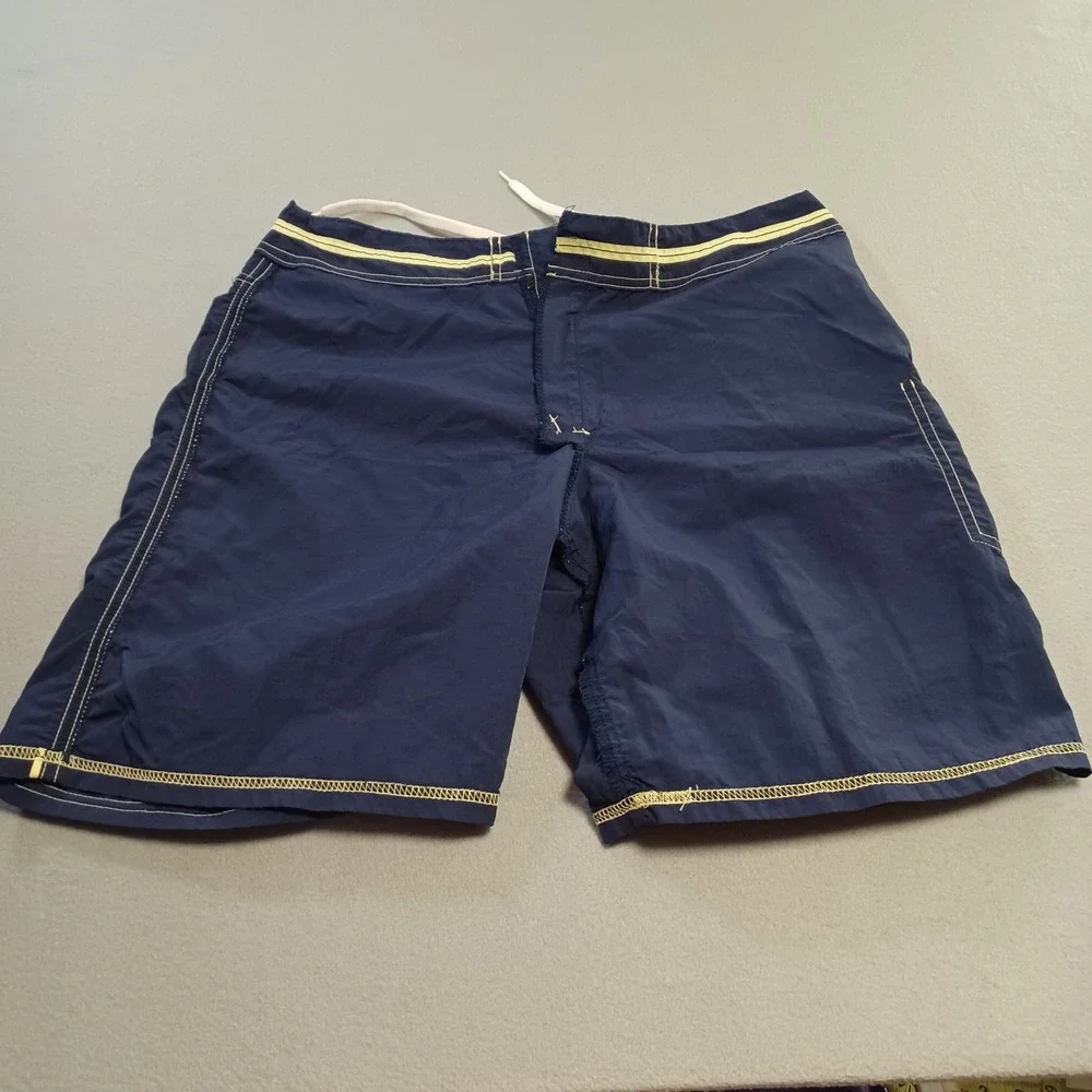 Nautica Blue Mens‎ Navy Board Shorts Swim Trunks Size M S-10176C1 Made in USA